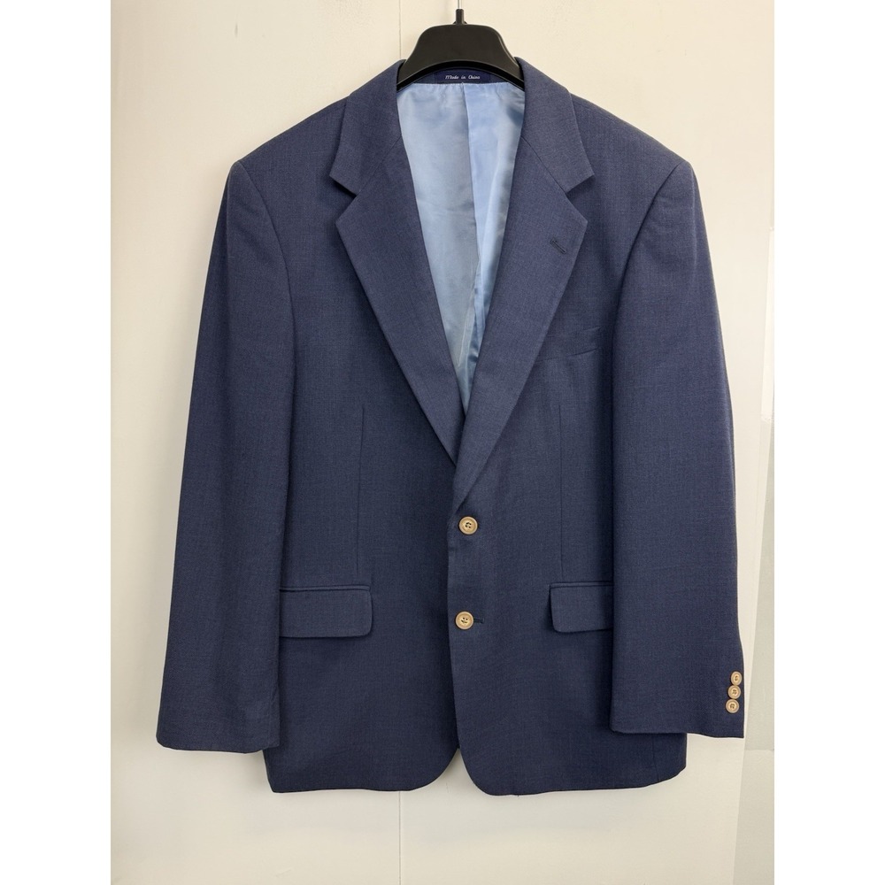 ALAN FLUSSER Blazer Men's 44R Navy Blue Sport‎ Coat Casual Church Office Teacher